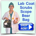 Kids Doctor Costume with Scrubs Bear